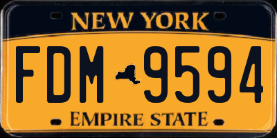 NY license plate FDM9594
