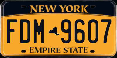 NY license plate FDM9607