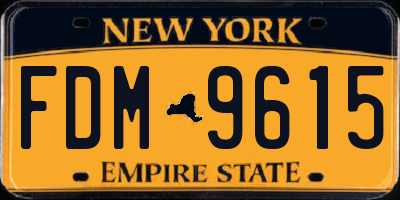 NY license plate FDM9615