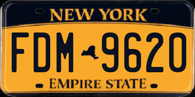 NY license plate FDM9620