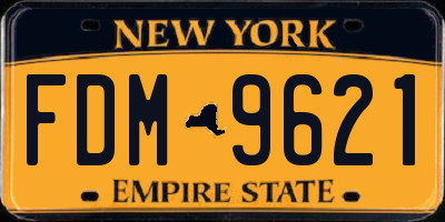 NY license plate FDM9621