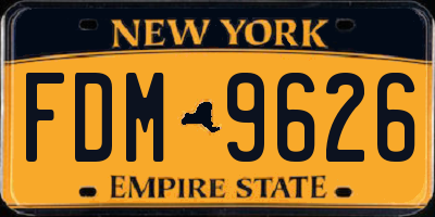 NY license plate FDM9626