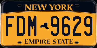 NY license plate FDM9629