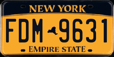 NY license plate FDM9631