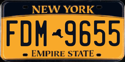 NY license plate FDM9655