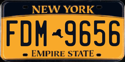 NY license plate FDM9656