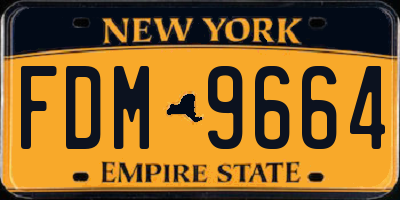 NY license plate FDM9664