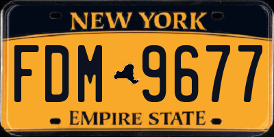 NY license plate FDM9677