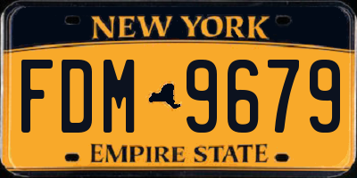 NY license plate FDM9679