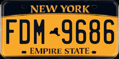 NY license plate FDM9686