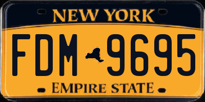 NY license plate FDM9695