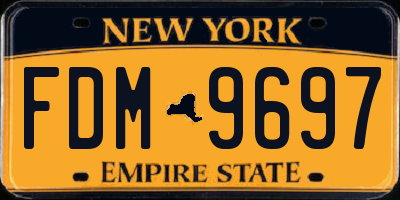 NY license plate FDM9697
