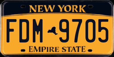 NY license plate FDM9705