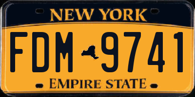 NY license plate FDM9741