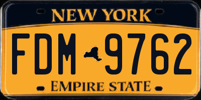 NY license plate FDM9762