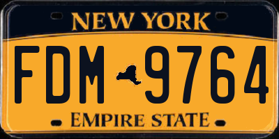 NY license plate FDM9764
