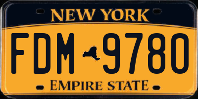 NY license plate FDM9780