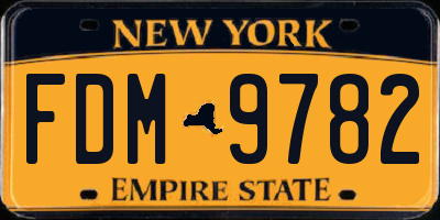 NY license plate FDM9782