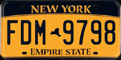 NY license plate FDM9798