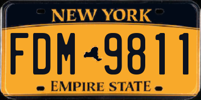 NY license plate FDM9811