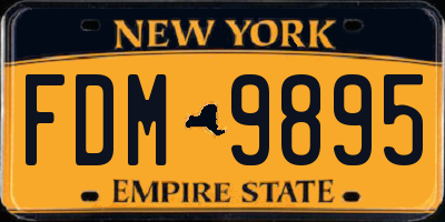 NY license plate FDM9895