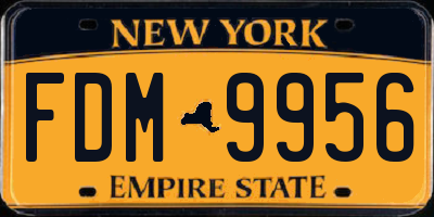 NY license plate FDM9956