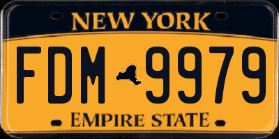 NY license plate FDM9979