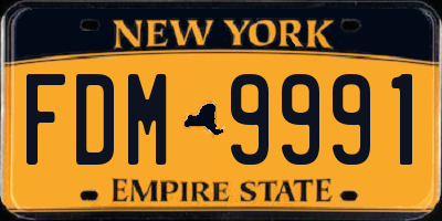 NY license plate FDM9991
