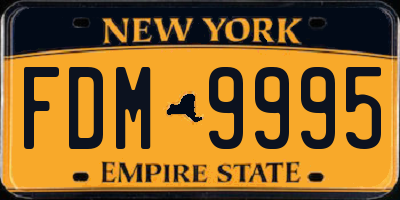 NY license plate FDM9995