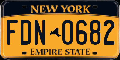 NY license plate FDN0682