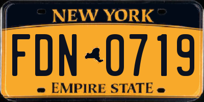 NY license plate FDN0719