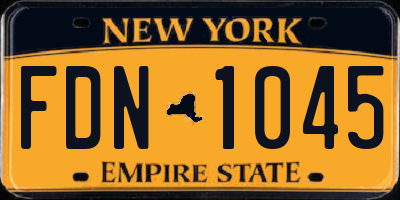 NY license plate FDN1045