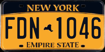 NY license plate FDN1046