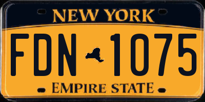 NY license plate FDN1075