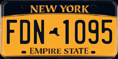 NY license plate FDN1095