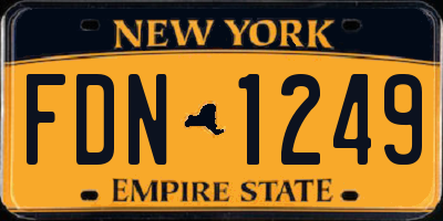 NY license plate FDN1249