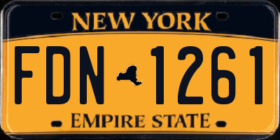NY license plate FDN1261