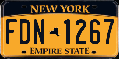 NY license plate FDN1267