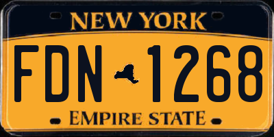 NY license plate FDN1268