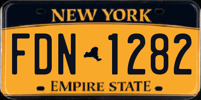 NY license plate FDN1282