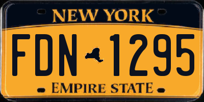 NY license plate FDN1295