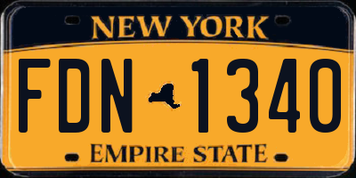 NY license plate FDN1340