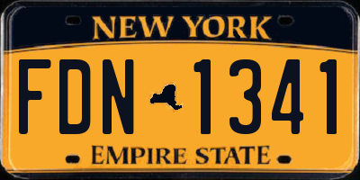 NY license plate FDN1341