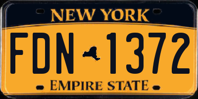NY license plate FDN1372