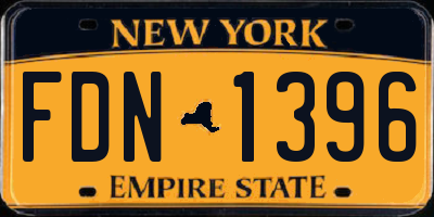 NY license plate FDN1396