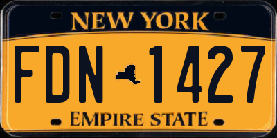 NY license plate FDN1427