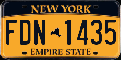 NY license plate FDN1435