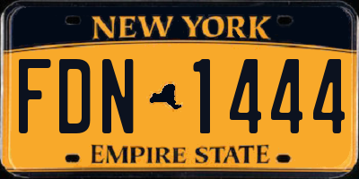 NY license plate FDN1444