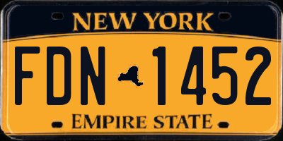 NY license plate FDN1452