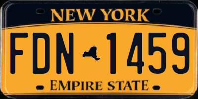 NY license plate FDN1459